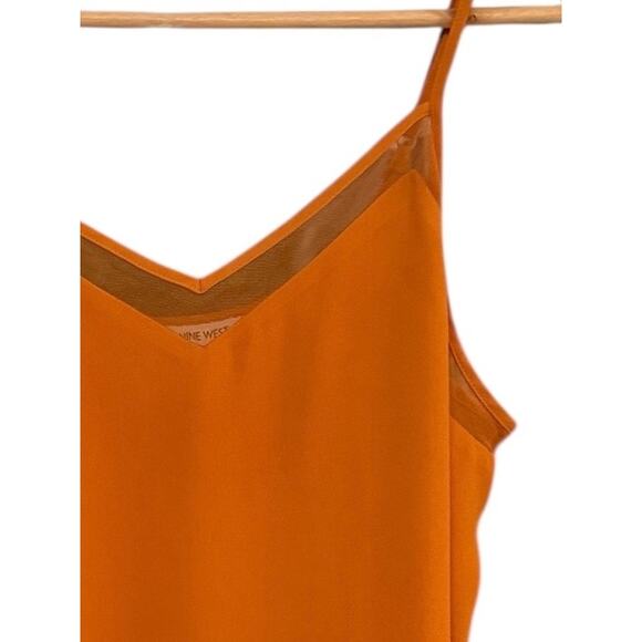 Nine west large deep orange / gold tank top work career office casual layer - Picture 3 of 7